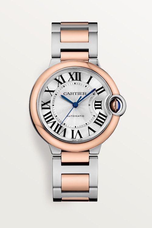 Cartier Ballon Bleu Stainless Steel and 18k Rose Gold 36mm Ladies W2BB0033