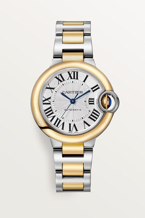Cartier Ballon Bleu Stainless Steel and 18k Yellow Gold 33mm Ladies W2BB0037