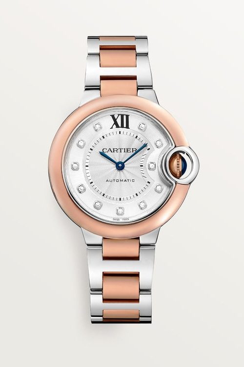 Cartier Ballon Bleu de Cartier Stainless Steel and 18k Rose Gold 33mm W3BB0021