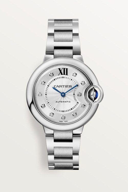 Cartier Ballon Bleu de Cartier Stainless Steel and Diamonds 33mm W4BB0021