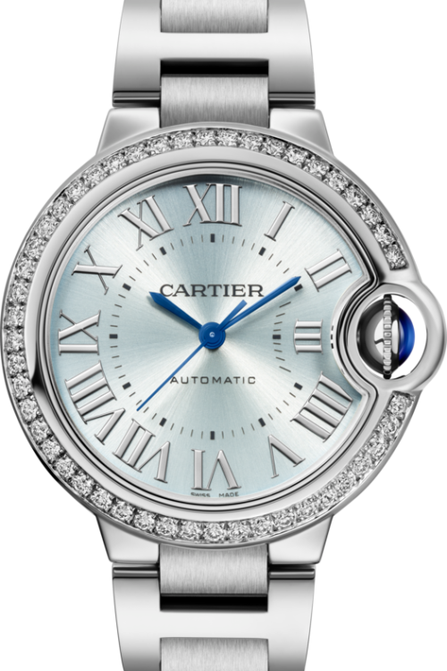 Cartier Ballon Bleu de Cartier Stainless Steel and Diamonds 33mm W4BB0028
