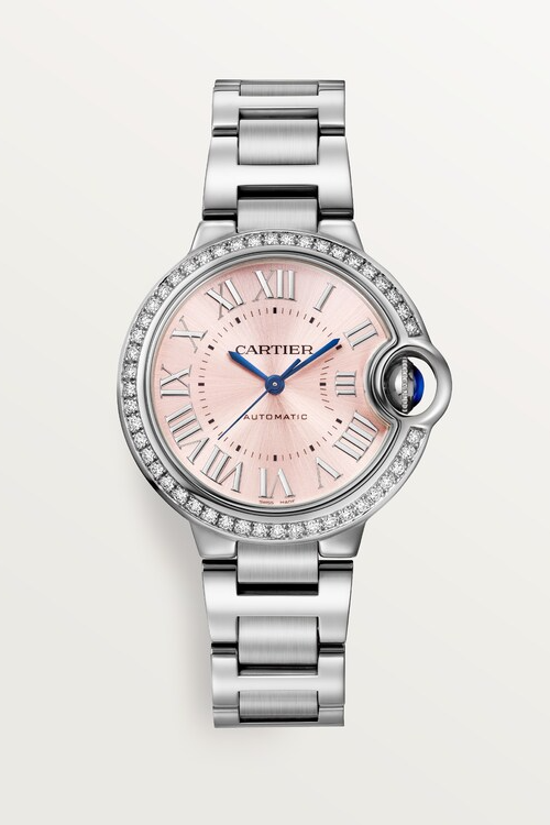 Cartier Ballon Bleu de Cartier Stainless Steel and Diamonds 33mm W4BB0037