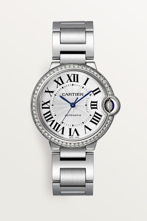 Cartier Ballon Bleu de Cartier Stainless Steel and Diamonds 36mm W4BB0024