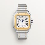 Cartier Santos de Cartier Stainless Steel and 18k Yellow Gold 398mm Ref W2SA0009 W2SA0009-1.jpg