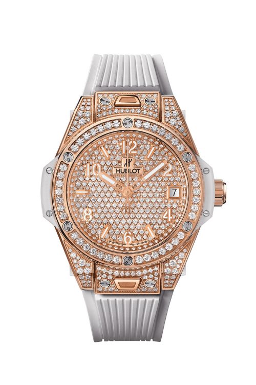 Hublot Big Bang ONE CLICK KING GOLD WHITE FULL PAVÉ 465.OE.9010.RW.1604
