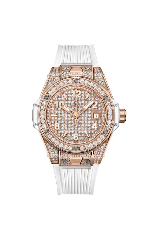 Hublot Big Bang ONE CLICK KING GOLD WHITE FULL PAVÉ 485.OE.9000.RW.1604