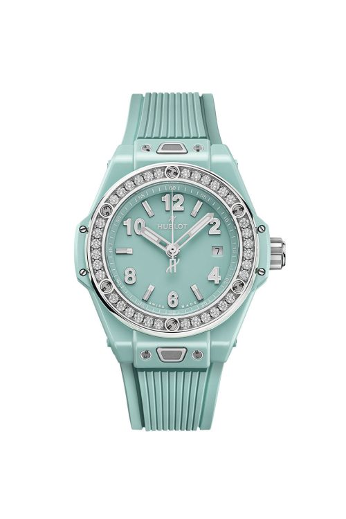 Hublot Big Bang One Click Mint Green Ceramic Diamonds 33 485.GS.5271.RX.1204