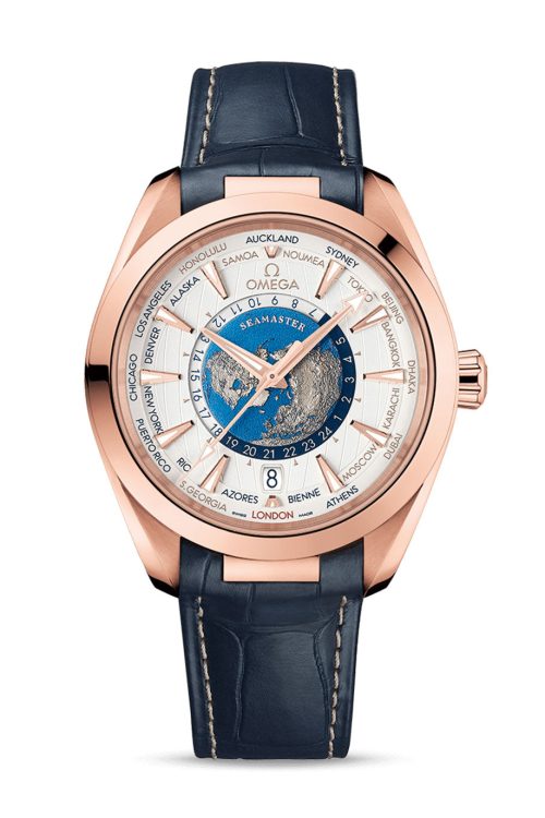 Omega Seamaster AQUA TERRA 150M COAXIAL MASTER CHRONOMETER GMT WORLDTIMER 220.53.43.22.02.001