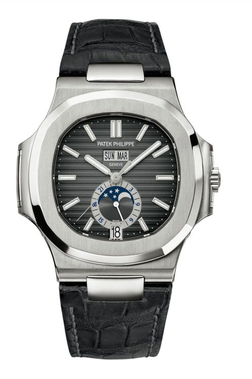 Patek Philippe Nautilus Annual Calendar Moon Phases Watch Stainless Steel 405 mm 5726A-001