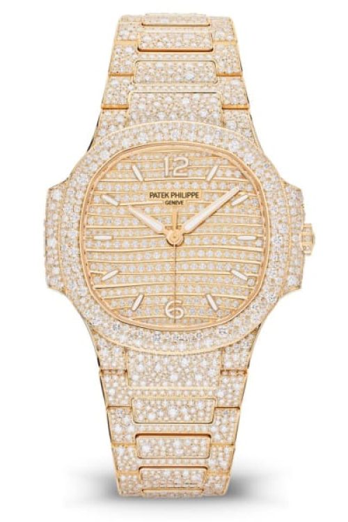 Patek Philippe Nautilus Haute Joaillerie Ladies Automatic Watch 18K Rose Gold and Diamonds 352mm 7118/1450R-001