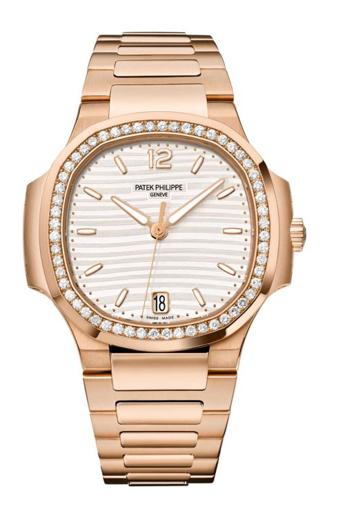 Patek Philippe Nautilus Ladies Automatic Watch 18k Rose Gold and Diamonds 352mm 7118/1200R-001