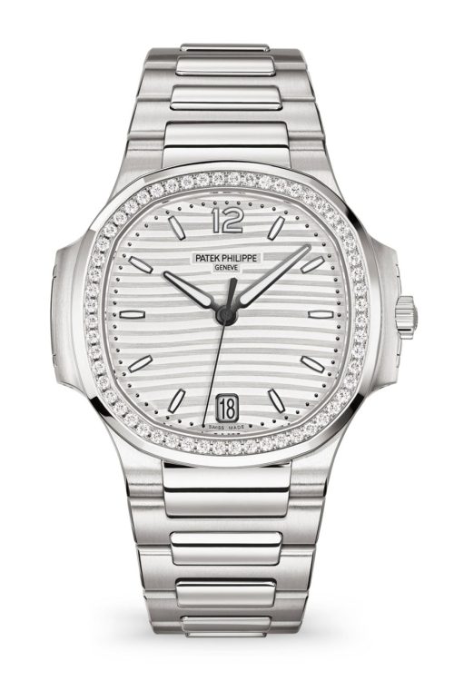 Patek Philippe Nautilus Ladies Automatic Watch Stainless Steel and Diamonds 352mm 7118/1200A-010