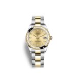 Rolex Datejust 31 Oystersteel 18kt Yellow Gold and diamonds Ref 278343RBR-0025 278343RBR-0025-1.jpg