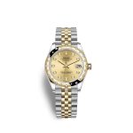 Rolex Datejust 31 Oystersteel 18kt Yellow Gold and diamonds Ref 278343RBR-0026 278343RBR-0026-1.jpg