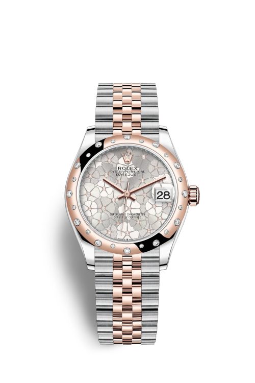 Rolex Datejust 31mm Oystersteel and 18k Everose Gold with Diamonds 278341rbr-0032