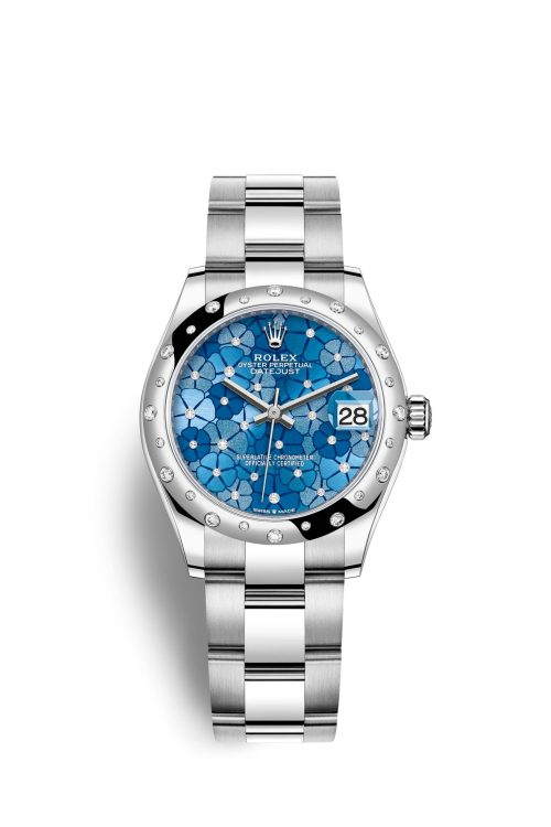 Rolex Datejust 31mm Oystersteel and 18k White Gold with Diamonds 278344rbr-0037