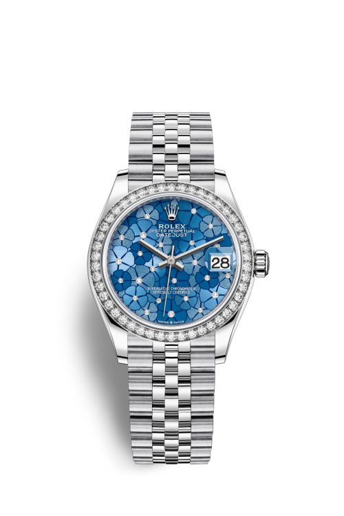 Rolex Datejust 31mm Oystersteel and 18k White Gold with Diamonds 278384rbr-0040