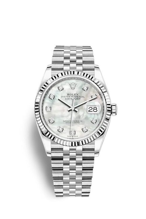 Rolex Datejust 36 Oystersteel and white gold 126234-0019