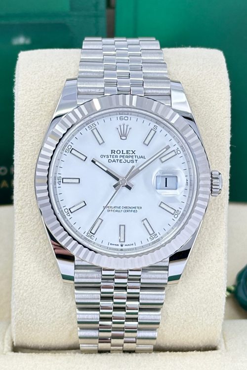 Rolex Datejust 41 Oystersteel and 18K White Gold 41 mm White Dial 126334-0010