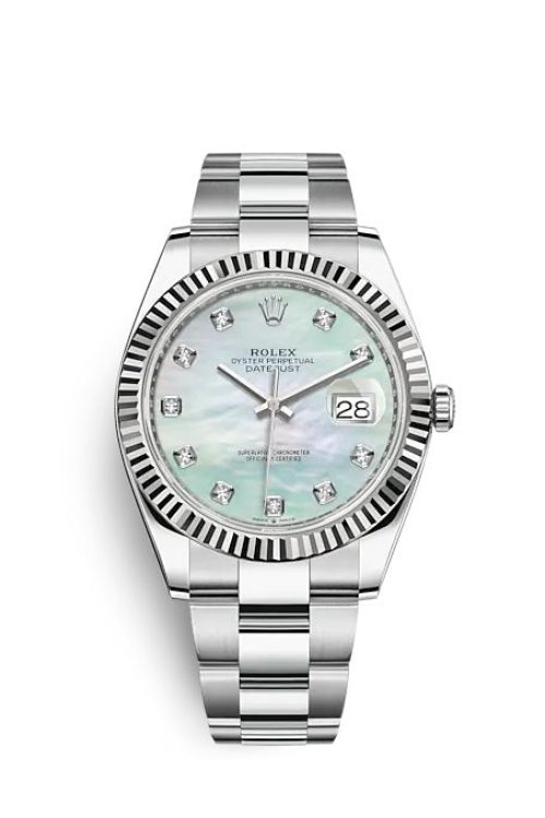 Rolex Datejust 41 Oystersteel and white gold 126334-0019