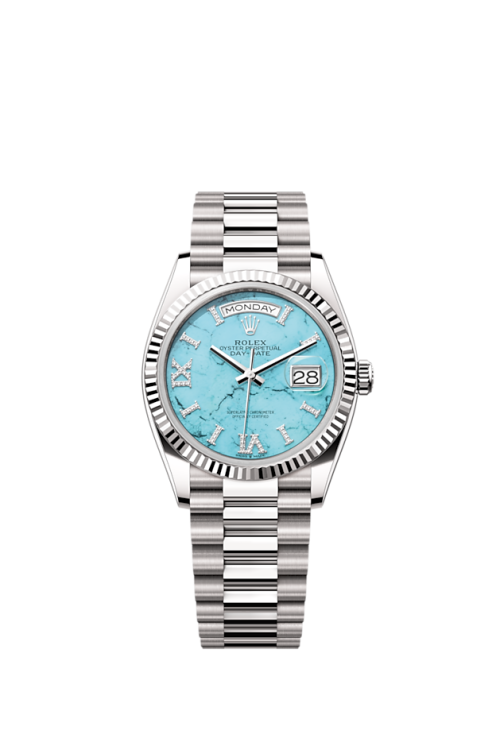 Rolex Day-Date 36 18k White Gold with Diamond-set 36mm 128239-0044