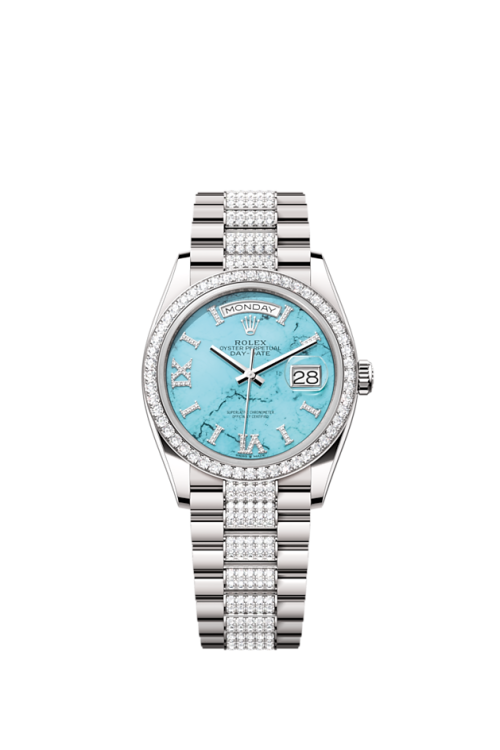 Rolex Day-Date 36 18k White Gold with Diamond-set 36mm 128349rbr-0032