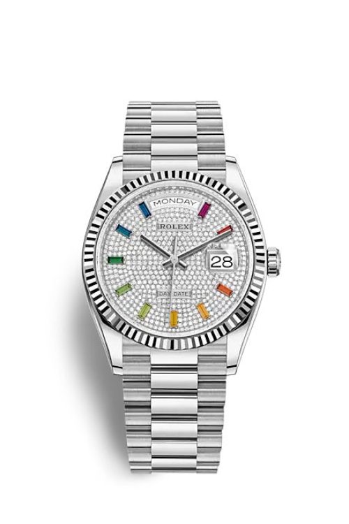 Rolex Day-Date 36 White gold 128239-0019