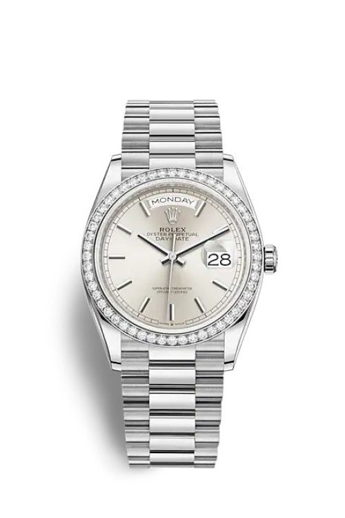 Rolex Day-Date 36 White gold 128349RBR-0001