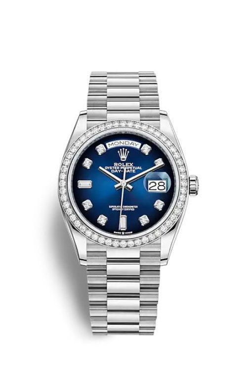Rolex Day-Date 36 White gold 128349RBR-0010
