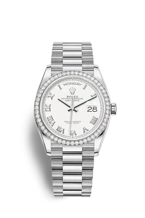 Rolex Day-Date 36 White gold 128349RBR-0025