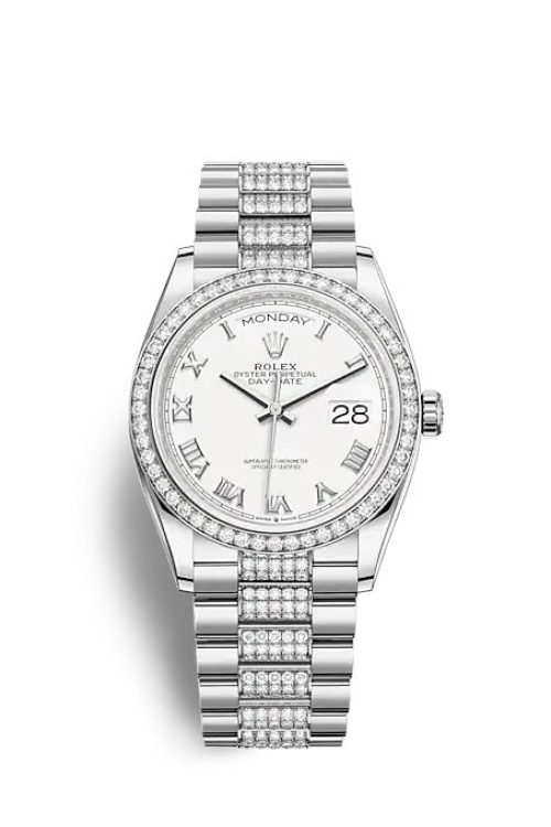 Rolex Day-Date 36 White gold 128349RBR-0026