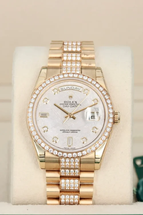Rolex Day-Date 40MM Meteorite Dial Yellow Gold President Bracelet