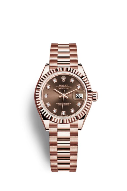 Rolex Lady-Datejust 28 18k Everose Gold 279175-0016