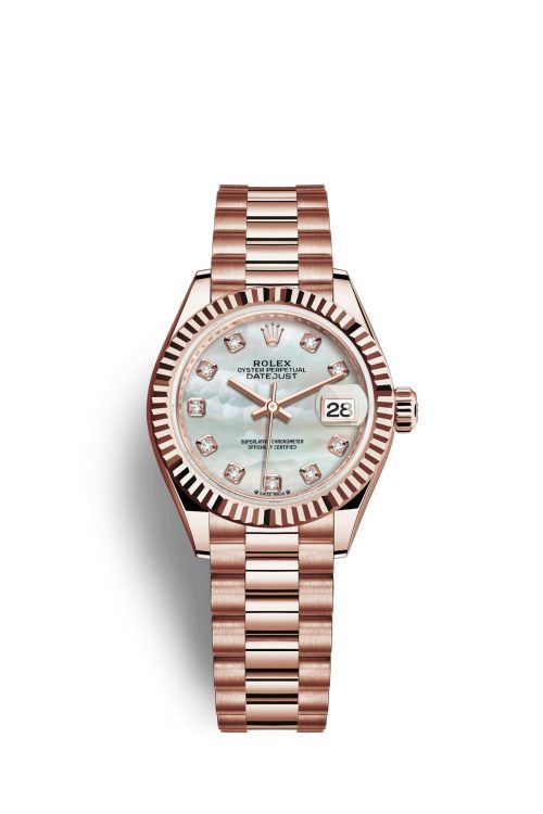 Rolex Lady-Datejust 28 18k Everose Gold 279175-0017