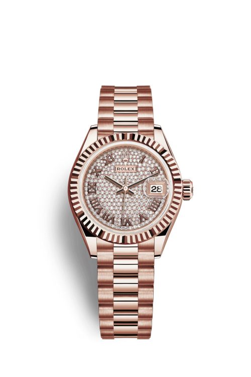 Rolex Lady-Datejust 28 18k Everose Gold 279175-0023