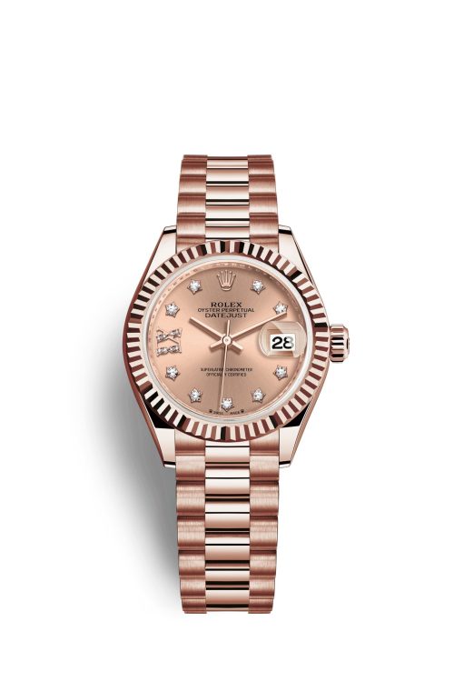 Rolex Lady-Datejust 28 18k Everose Gold 279175-0029