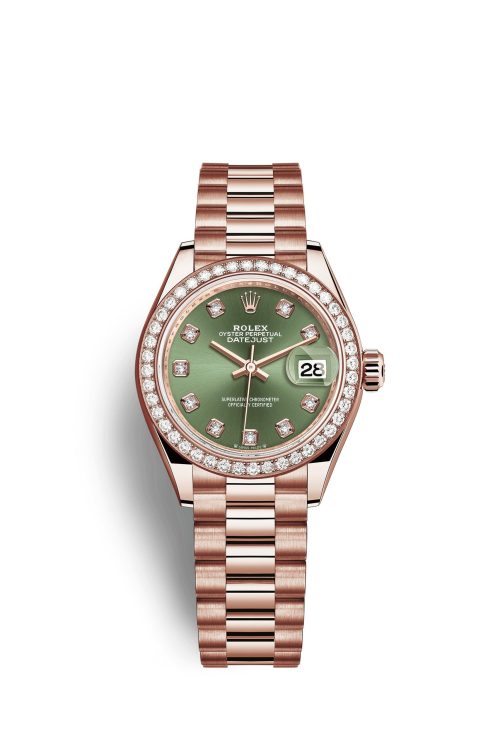 Rolex Lady-Datejust 28 18kt Everose Gold and diamonds 279135RBR-0014