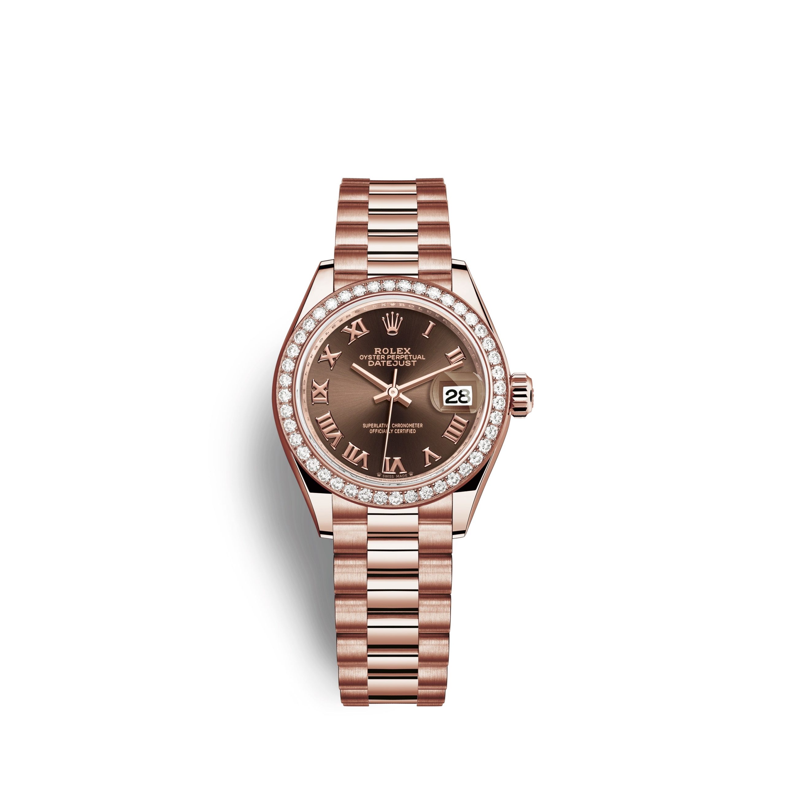 Rolex Lady-Datejust 28 18kt Everose Gold and diamonds Ref 279135RBR-0016 279135RBR-0016-1.jpg