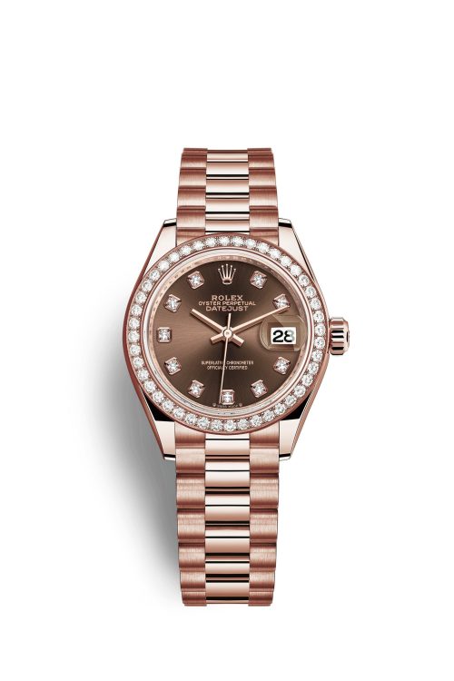 Rolex Lady-Datejust 28 18kt Everose Gold and diamonds 279135RBR-0017