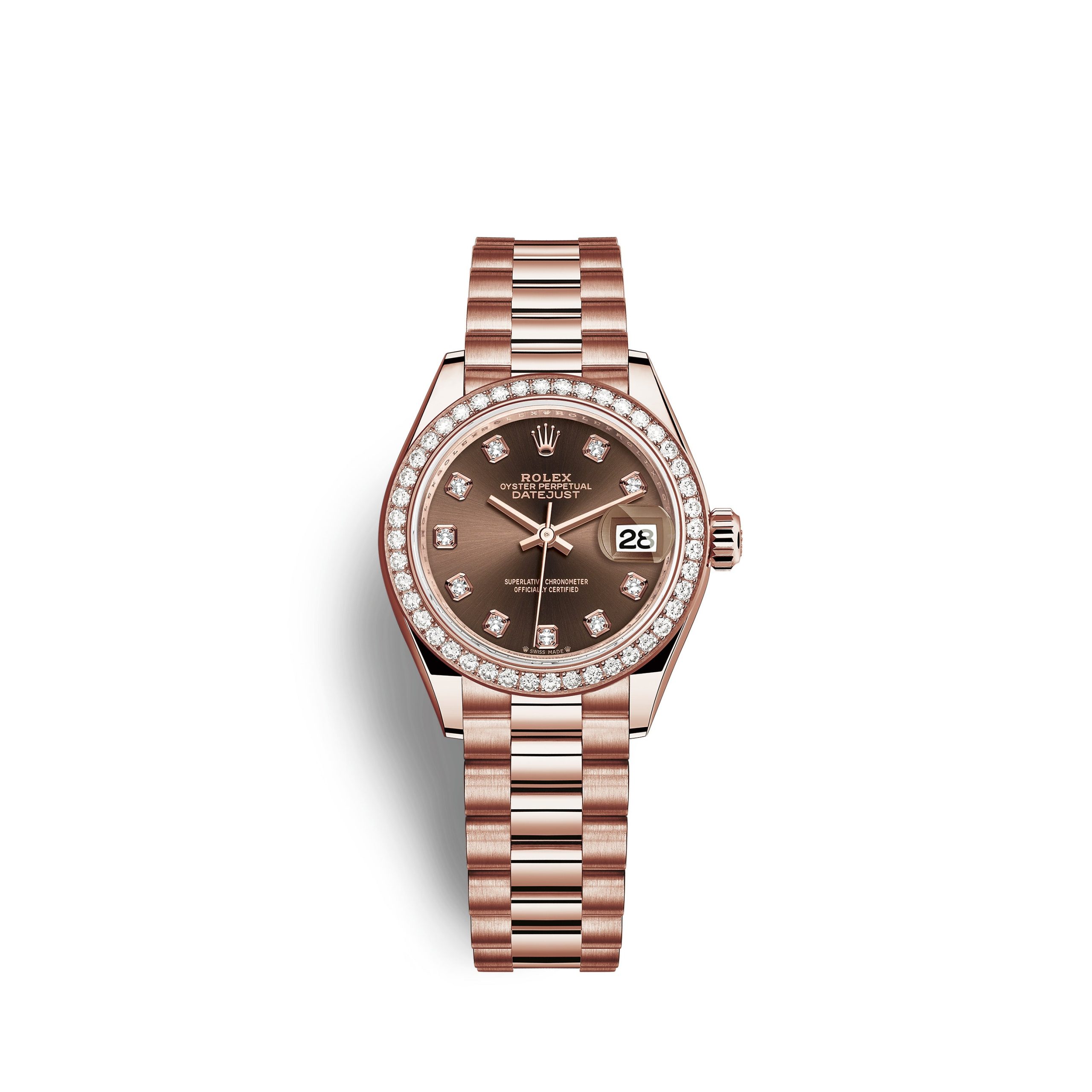 Rolex Lady-Datejust 28 18kt Everose Gold and diamonds Ref 279135RBR-0017 279135RBR-0017-1.jpg
