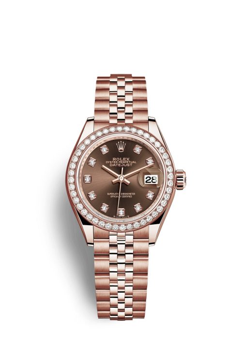 Rolex Lady-Datejust 28 18kt Everose Gold and diamonds 279135RBR-0018