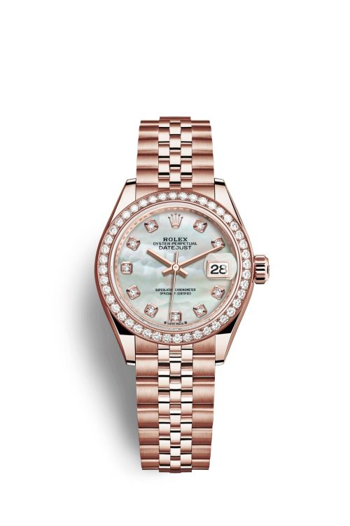 Rolex Lady-Datejust 28 18kt Everose Gold and diamonds 279135RBR-0019