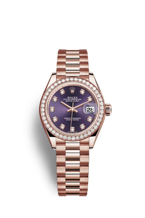 Rolex Lady-Datejust 28 18kt Everose Gold and diamonds 279135RBR-0020