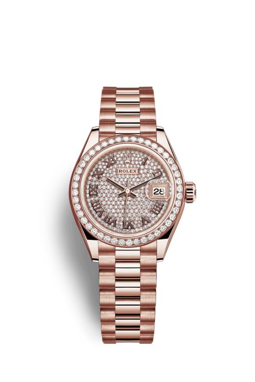 Rolex Lady-Datejust 28 18kt Everose Gold and diamonds 279135RBR-0021