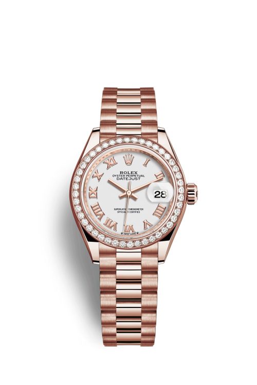 Rolex Lady-Datejust 28 18kt Everose Gold and diamonds 279135RBR-0023