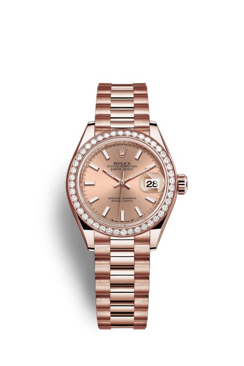 Rolex Lady-Datejust 28 18kt Everose Gold and diamonds 279135RBR-0025