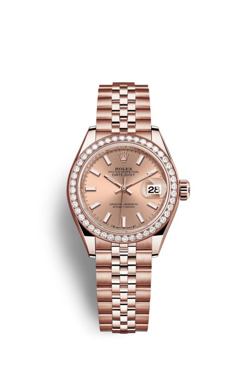 Rolex Lady-Datejust 28 18kt Everose Gold and diamonds 279135RBR-0026