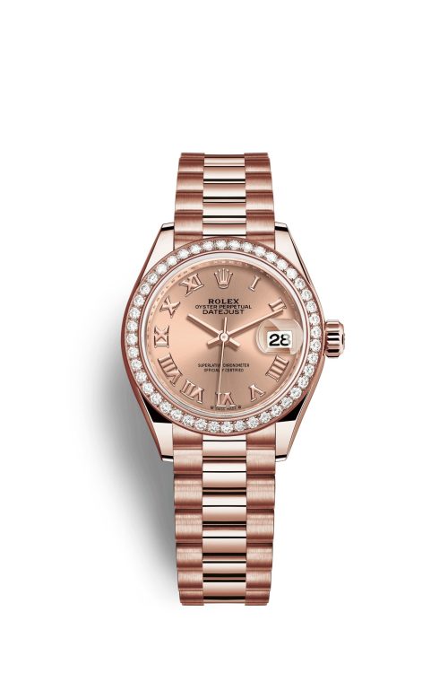 Rolex Lady-Datejust 28 18kt Everose Gold and diamonds 279135RBR-0027