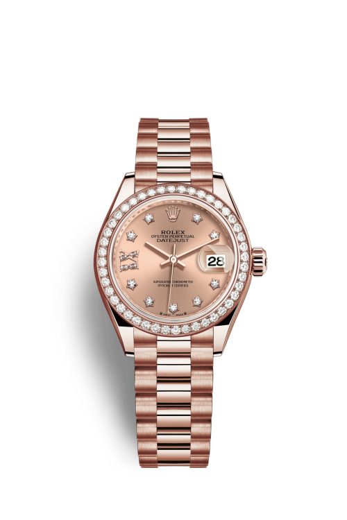 Rolex Lady-Datejust 28 18kt Everose Gold and diamonds 279135RBR-0029