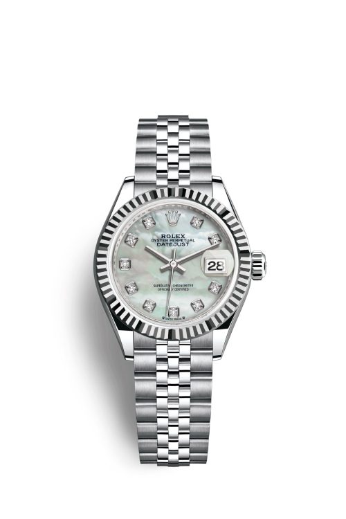 Rolex Lady-Datejust 28 Oystersteel and 18k White Gold 279174-0009